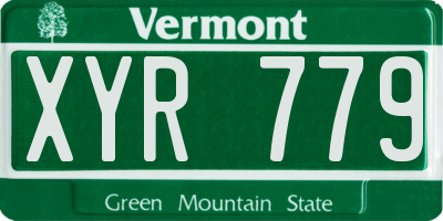 VT license plate XYR779