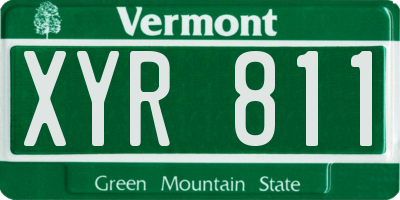 VT license plate XYR811