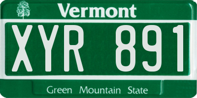 VT license plate XYR891