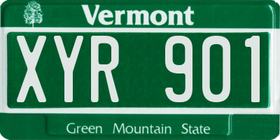 VT license plate XYR901