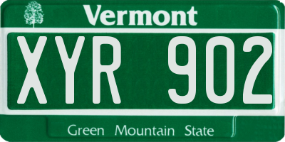 VT license plate XYR902