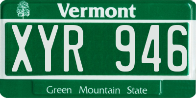 VT license plate XYR946
