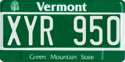 VT license plate XYR950