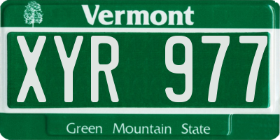 VT license plate XYR977
