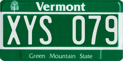 VT license plate XYS079