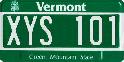 VT license plate XYS101
