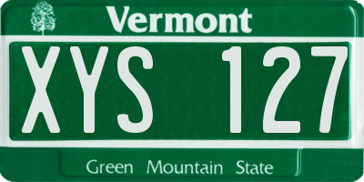 VT license plate XYS127