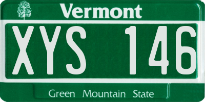 VT license plate XYS146