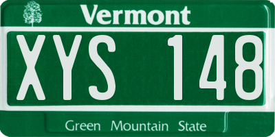 VT license plate XYS148