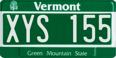 VT license plate XYS155