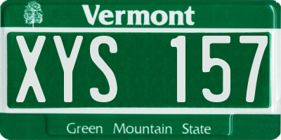VT license plate XYS157