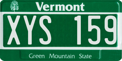 VT license plate XYS159