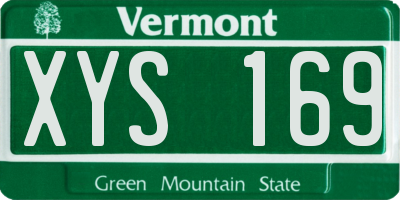 VT license plate XYS169