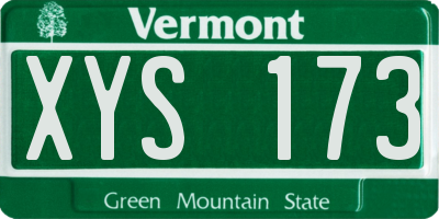 VT license plate XYS173