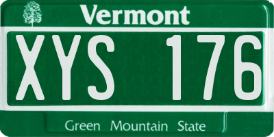 VT license plate XYS176
