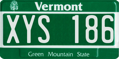 VT license plate XYS186