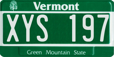 VT license plate XYS197