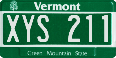 VT license plate XYS211