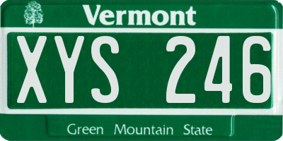 VT license plate XYS246