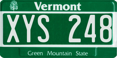 VT license plate XYS248