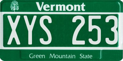 VT license plate XYS253