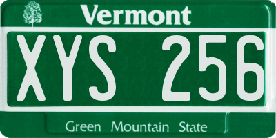 VT license plate XYS256