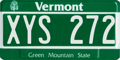 VT license plate XYS272
