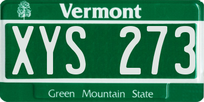 VT license plate XYS273