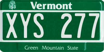 VT license plate XYS277
