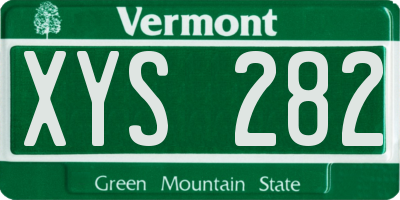 VT license plate XYS282