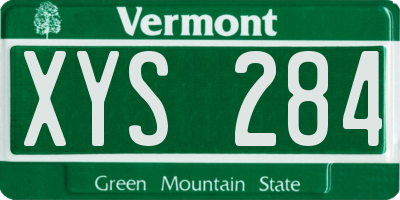 VT license plate XYS284
