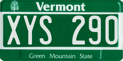VT license plate XYS290