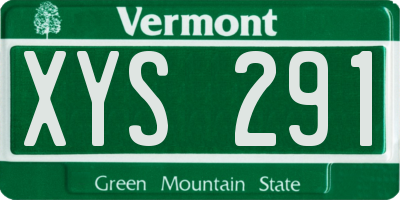 VT license plate XYS291