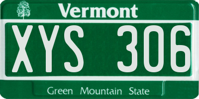 VT license plate XYS306