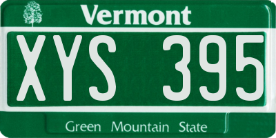 VT license plate XYS395