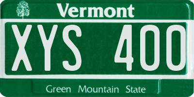 VT license plate XYS400