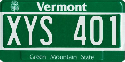 VT license plate XYS401