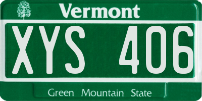 VT license plate XYS406