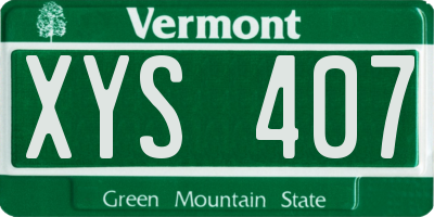 VT license plate XYS407