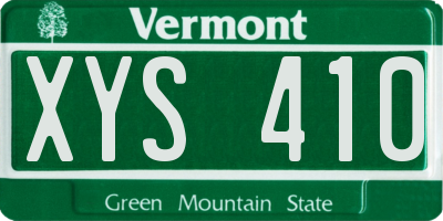 VT license plate XYS410