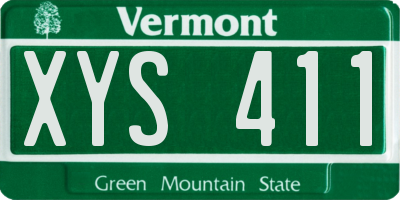 VT license plate XYS411