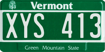 VT license plate XYS413