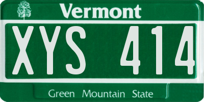 VT license plate XYS414