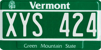 VT license plate XYS424