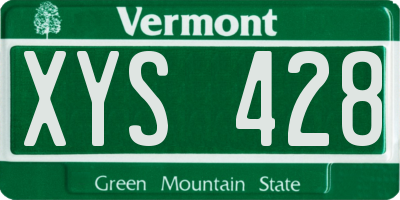 VT license plate XYS428