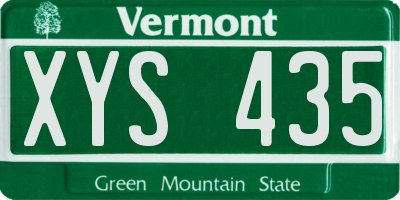 VT license plate XYS435