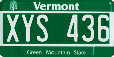 VT license plate XYS436