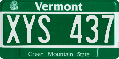 VT license plate XYS437