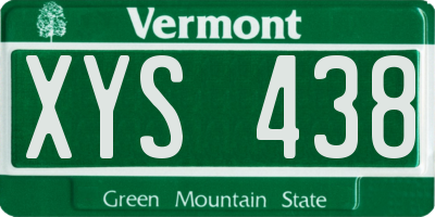 VT license plate XYS438