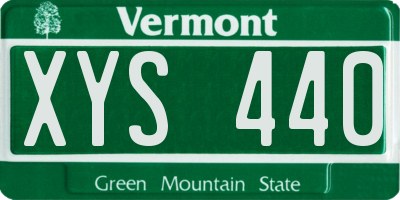 VT license plate XYS440